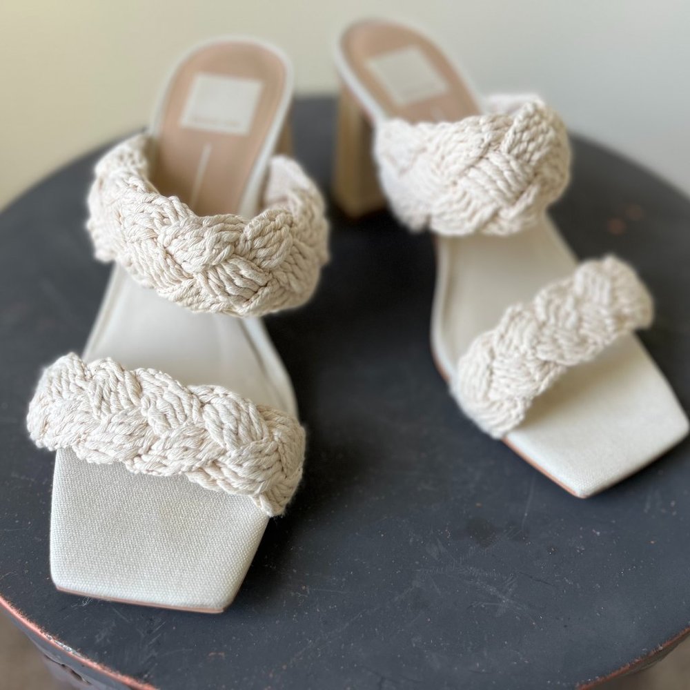 Off-White Macrame Two Strap Sandal - image 1